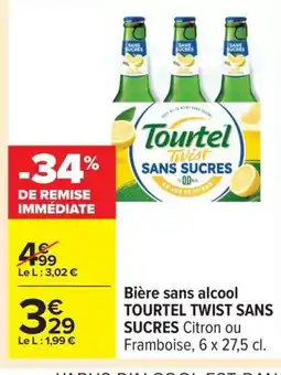 Carrefour TOURTEL TWIST Bière sans alcool offre
