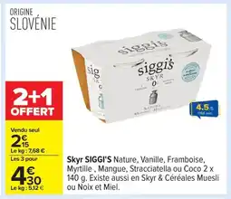 Carrefour SIGGI'S Skyr offre