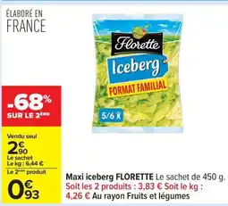 Carrefour FLORETT Maxi iceberg offre