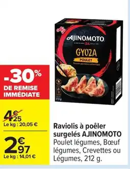 Carrefour AJINOMOTO Raviolis à poêler surgelés offre