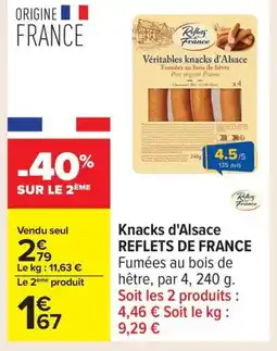 Carrefour REFLETS DE FRANCE Knacks d'Alsace offre