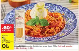 Carrefour RUMMO Pâtes offre