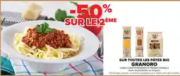 Carrefour GRANORO Sur toutes les pâtes bio offre