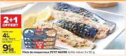 Carrefour PETIT NAVIRE Filets de maquereaux offre