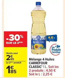 Carrefour CARREFOUR CLASSIC Mélange 4 Huiles offre