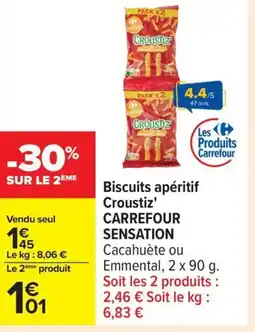 Carrefour CARREFOUR SENSATION Biscuits apéritif Croustiz' offre