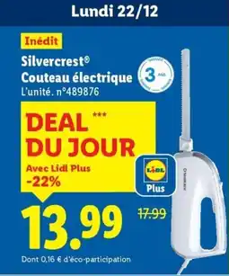 Lidl SILVERCREST Couteau électrique offre