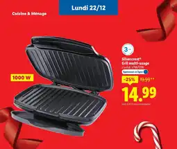 Lidl SILVERCREST Gril multi-usage offre