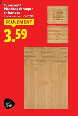 Lidl SILVERCREST Planche à découper en bambou offre