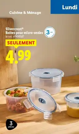 Lidl SILVERCREST Boîtes pour micro-ondes offre