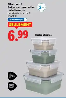 Lidl SILVERCREST Boîtes de conservation ou boîte repas offre