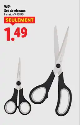 Lidl W5 Set de ciseaux offre