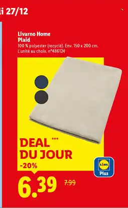 Lidl Livarno Home Plaid offre