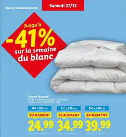 Lidl Couette Jacquard offre