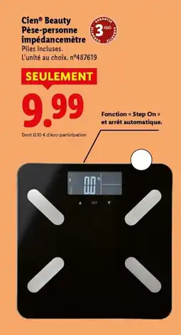 Lidl CIEN Beauty Pèse-personne impédancemètre offre