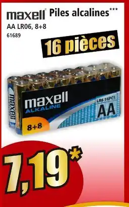 Norma Maxell piles alcalines offre