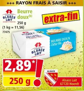 Norma Alsace lait beurre doux extra-fin offre