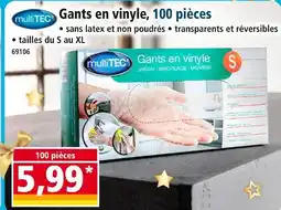 Norma Multitec gants en vinyle offre