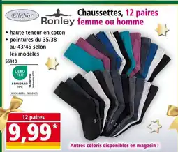Norma Ronley chaussettes, 12 paires femme ou homme offre