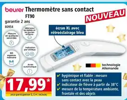 Norma Beurer thermomètre sans contact ft90 offre