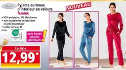 Norma Ellenor pyjama ou tenue d'intérieur en velours femme offre