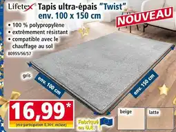Norma Lifetex tapis ultra-épais twist env. 100 x 150 cm offre
