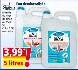 Norma Phebus eau déminéralisée offre