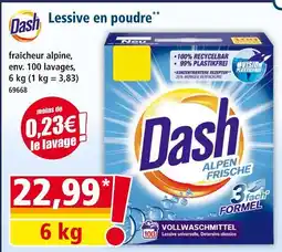 Norma Dash lessive en poudre offre