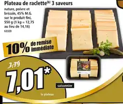 Norma Plateau de raclette 3 saveurs offre