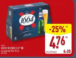 ALDI 1664 bière blonde 5,5° offre
