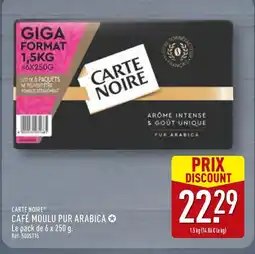 ALDI Carte noire café moulu pur arabica offre