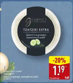 ALDI Gourmet finest cuisine tzatziki extra offre