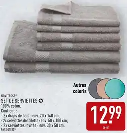 ALDI Novitesse set de serviettes offre