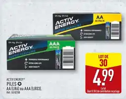 ALDI Activ energy piles offre
