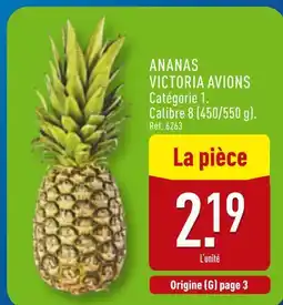ALDI Ananas victoria avions offre