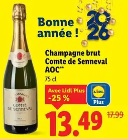 Lidl Champagne brut comte de senneval aoc offre