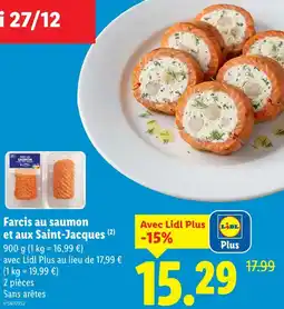 Lidl Farcis au saumon et aux saint-jacques offre