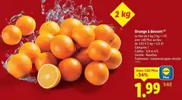 Lidl Orange à dessert offre