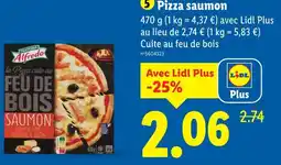 Lidl Alfredo pizza saumon offre