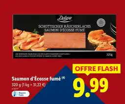 Lidl Deluxe saumon d'écosse fumé offre