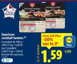 Lidl Saint alby saucisses cocktail fumées offre