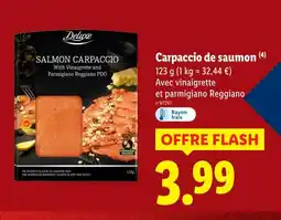 Lidl Deluxe carpaccio de saumon offre