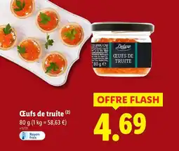 Lidl Deluxe œufs de truite offre