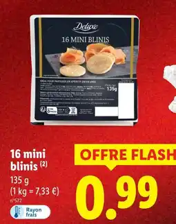Lidl Deluxe 16 mini blinis offre