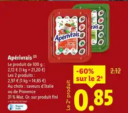 Lidl Apérivrais saveurs d’italie offre