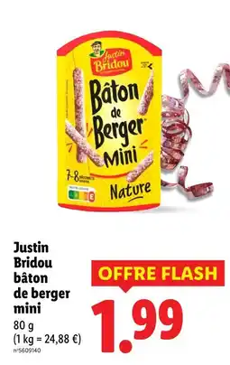 Lidl Justin bridou bâton de berger mini offre