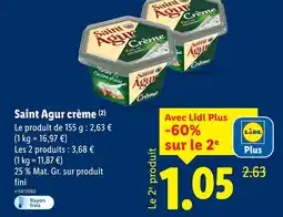 Lidl Saint agur crème offre