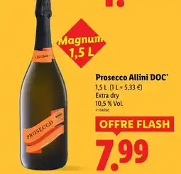 Lidl Prosecco allini doc offre