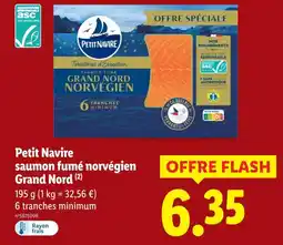 Lidl Petit navire saumon fumé norvégien grand nord offre