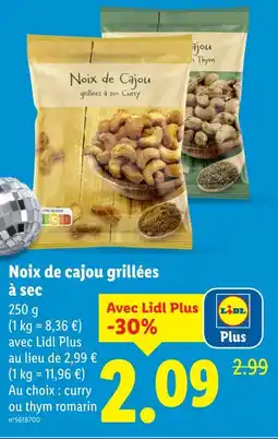 Lidl Noix de cajou grillées à sec offre